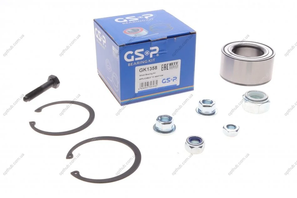 Підшипник маточини (передньої) VW Caddy II 95-04/Golf 85-02 (40x72x37) (к-кт) UA63 GSP GK1358 (фото 1)