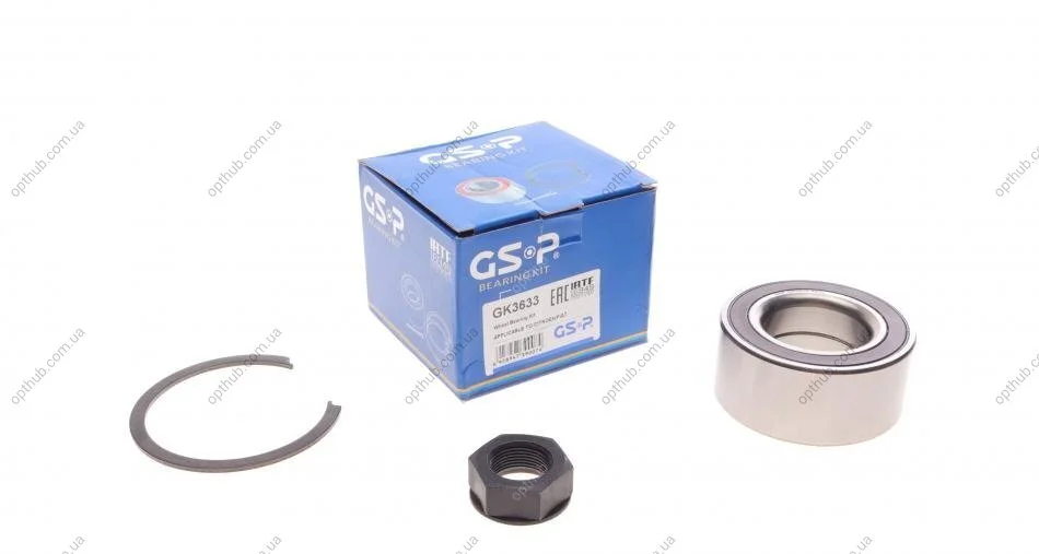 Подшипник ступицы (передней) Fiat Ulysse 02-11 /Citroen C8/Peugeot 807 02- (44x82.5x37)(+ABS (opt-om) GSP GK3633 (фото 1)