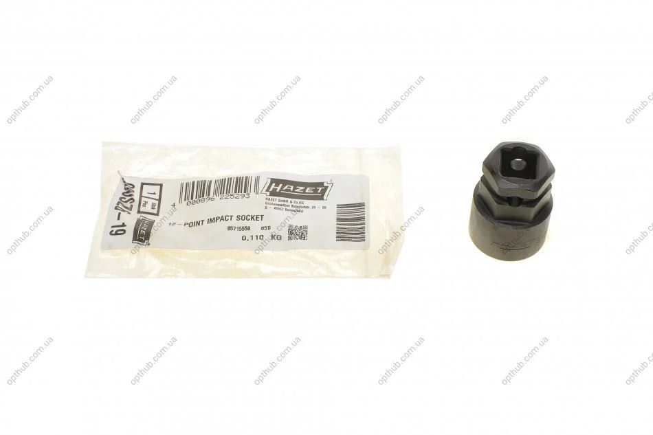 Головка ударна 12-гранна (1/2"") (d=19mm) (opt-om) HAZET 900SZ6-19 (фото 1)