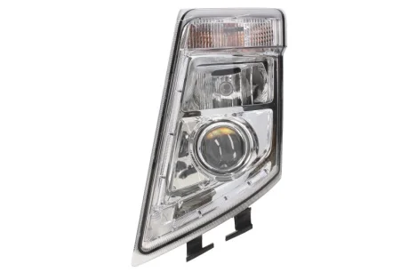 Фара лів (H7/H7/LED/PY21W, ручн, без мотора, колір відбивача: хром, колір повороту: прозор) VOLVO FH, FH II, FH16, FM 09.05- HELLA 1EL 010 478-091