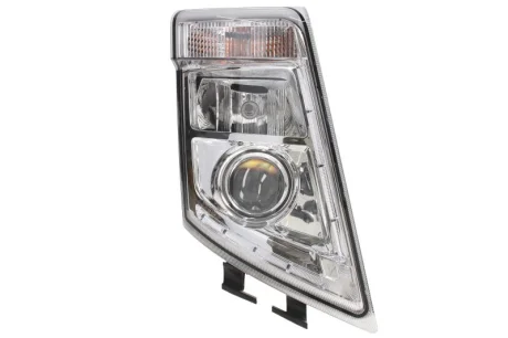 Фара прав (H7/H7/LED/PY21W, ручн, без мотора, колір відбивача: хром, колір повороту: прозор) VOLVO FH, FH II, FH16, FM 09.05- HELLA 1EL 010 478-101