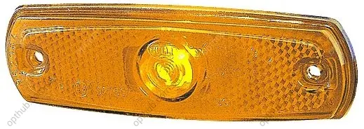 Габаритні ліхтарі лів/прав, Halogen, висота 11мм ширина 126мм глибина 38мм, болт/горизонтальне кріплення/кріплення вертикальне/для стелажної системи, 24В (IP5K9K) HELLA 2PS 962 964-018 (фото 1)