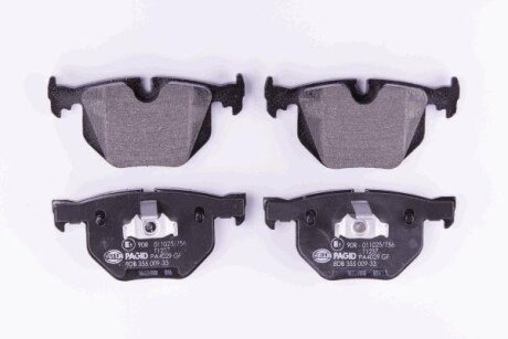 Колодки гальмівні дискові; задня вісь HELLA 8DB355009331