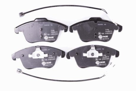 Колодки тормозные дисковые комплект передние HELLA 8DB355013731