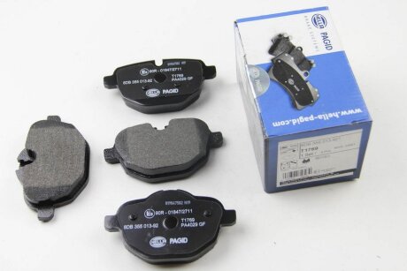 Колодки гальмівні дискові комплект задні BMW 5 F10 2009-2016, G30 2016>, X3 F25 2010-2017, G01 20 HELLA 8DB355013921