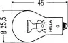 Лампа розжарювання STANDARD P21W 12V 21W BA15s HELLA 8GA002073121 (фото 2)