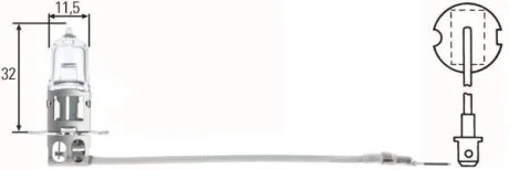 Лампа розжарювання H3 24V 70W PK 22s HELLA 8GH002090251