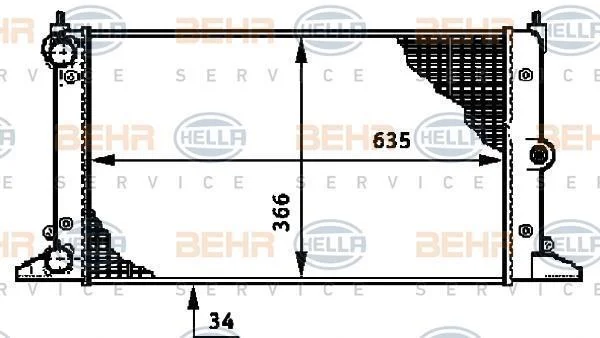 Радіатор cистеми охолодження HELLA 8MK376720511 (фото 1)