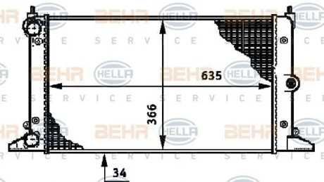 Радіатор cистеми охолодження HELLA 8MK376720511