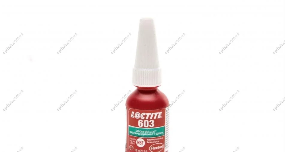 LOCTITE 603, 10ML Фиксатор анаэробный вал-втулочный (зеленый) (высокий фиксаций) (промежуток) 0. (opt-om) Henkel 1971543 (фото 1)