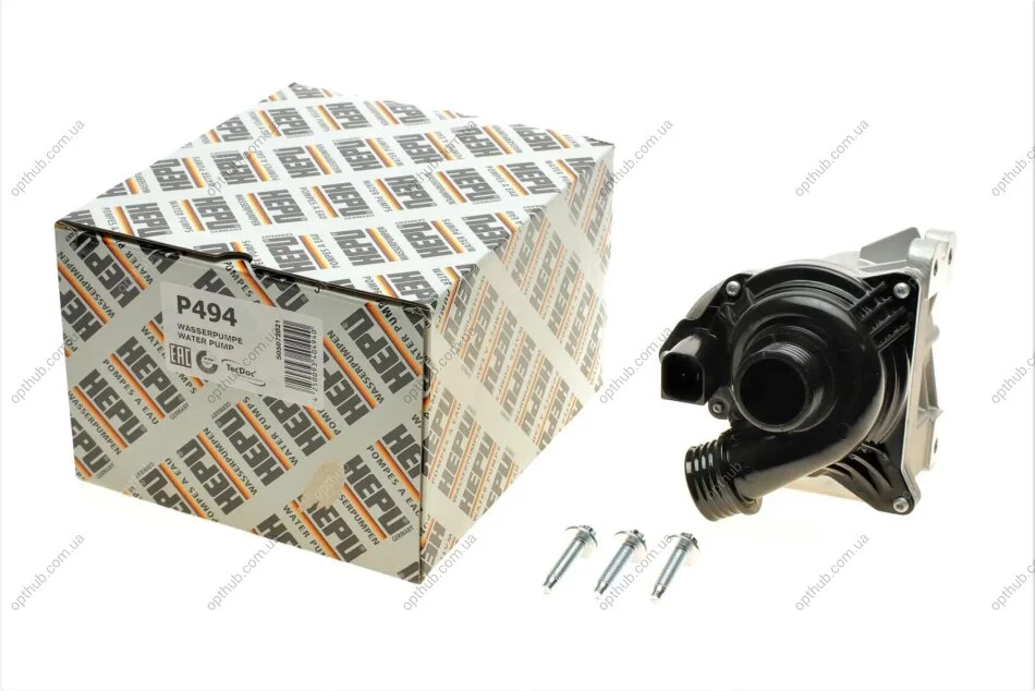 Помпа води BMW 3 (E90)/5 (F10)/X5 (E70)/X6 (E71/E72) 06-16 N55 B30/N54 B30 (Aftermarket version) (opt-om) HEPU P494 (фото 1)