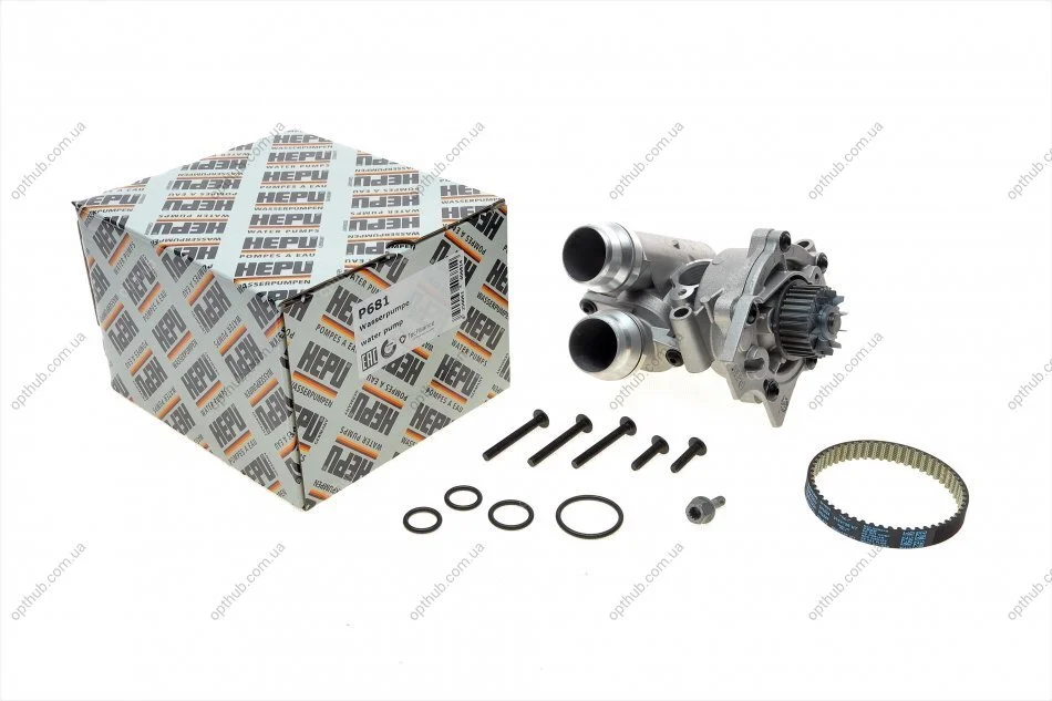 Помпа води Audi A3-A8/Skoda/Seat/VW 1.8-2.0FSI/TFSI 04- (з термостатом,датчиком t) UA63 HEPU P681 (фото 1)