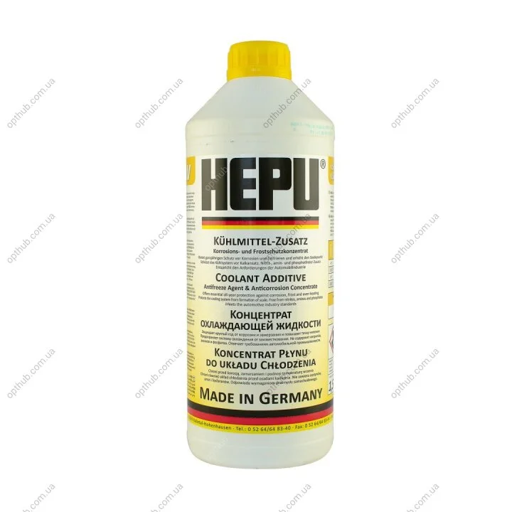Антифриз G11 YELLOW концентрат (Каністра 1,5л) HEPU P999-YLW (фото 1)
