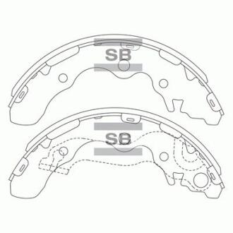 Колодки тормозные барабан Sangsin Hi-Q (SANGSIN) SA155