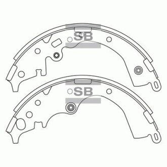 Колодки тормозные задние (барабанного типа)Toyota HI-ACE (05-) Hi-Q (SANGSIN) SA168