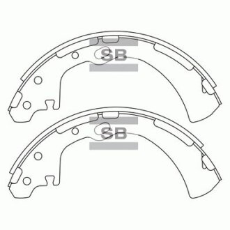 Колодки тормозные задние (барабанного типа) Nissan Navara (-04) Hi-Q (SANGSIN) SA172