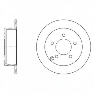 Диск гальмівний HYUNDAI GRANDEUR XG(NEW), LOTZE 15 задн. (SANGSIN) Hi-Q (SANGSIN) SD1024