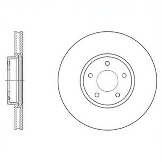 Диск гальмівний HYUNDAI VERACRUZ 06 - передн. (SANGSIN) Hi-Q (SANGSIN) SD1053