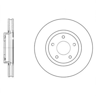 Диск гальмівний HYUNDAI NEW SANTAFE 07-10 передн. (SANGSIN) Hi-Q (SANGSIN) SD1055