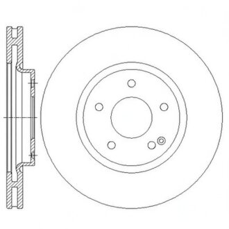 Диск гальмівний ПЕРЕДН SSANGYONG KORANDO 11.10- -ua Hi-Q (SANGSIN) SD3042