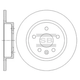 Диск тормозной ЗАДН CHEVROLET CRUZE 1.6-2.0CDI 09-, OPEL ASTRA J 1.3-2.0 09- 15' Hi-Q (SANGSIN) SD3044