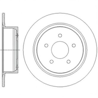 Тормозной диск задний Hi-Q (SANGSIN) SD3052