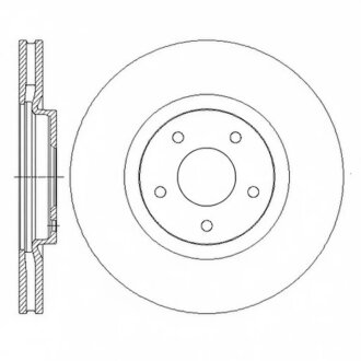 Диск гальмівний ПЕРЕДН RENAULT KOLEOS 2.0DCI 2.5 08-,NISSAN QASHQAI 2010- -ua Hi-Q (SANGSIN) SD4239