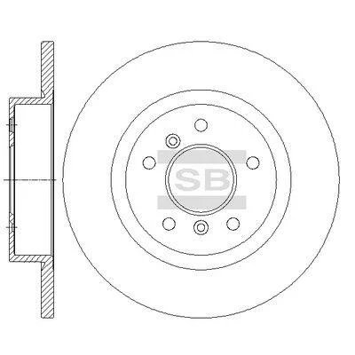 Диск гальмівний (кратно 2) задній Nissan Qashqai J11 (13-) (D=289.5mm) HI-Q Hi-Q (SANGSIN) SD4252 (фото 1)