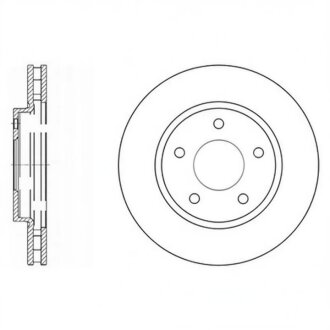 Диск гальмівний ПЕРЕДН MITSUBISHI LANCER VIII 1.5-2.0 2008- -ua Hi-Q (SANGSIN) SD4315