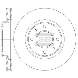 Диск тормозной Hi-Q (SANGSIN) SD4337
