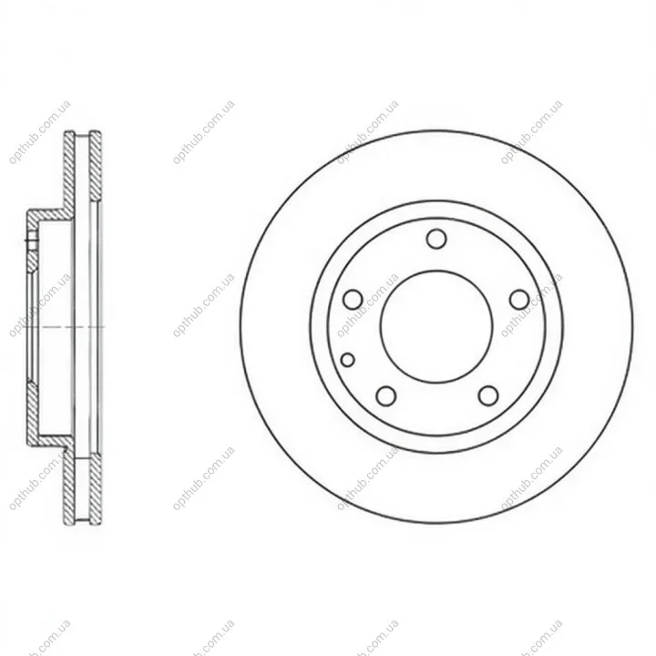 Диск гальмівний ПЕРЕДН MAZDA 626 08/91-10/02 626 HATCHBACK 05/97-10/02 626 HATCHBACK 08/91-04/97 PREMAC -ua Hi-Q (SANGSIN) SD4405 (фото 1)