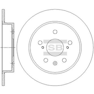 Диск гальмівний (кратно 2) задній Suzuki SX4 EY,GY (06-) (D=278.0mm) HI-Q Hi-Q (SANGSIN) SD4806