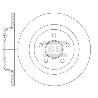 Диск гальмівний (кратно 2) задній Ford Focus II DA (04-) (D=279.9mm) HI-Q Hi-Q (SANGSIN) SD5309