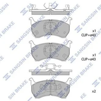Комплект тормозных колодок. Hi-Q (SANGSIN) SP1051