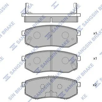 Гальмівні колодки кт. Hi-Q (SANGSIN) SP1054-R