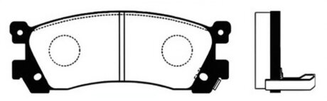 Гальмівні колодки кт. Hi-Q (SANGSIN) SP1060-R