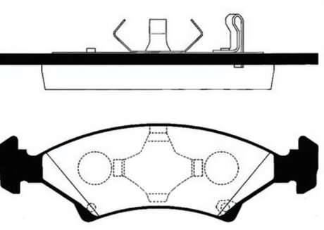 Колодка гальм. диск. KIA SEPHIA, SHUMA -00 передн. (SANGSIN) Hi-Q (SANGSIN) SP1063