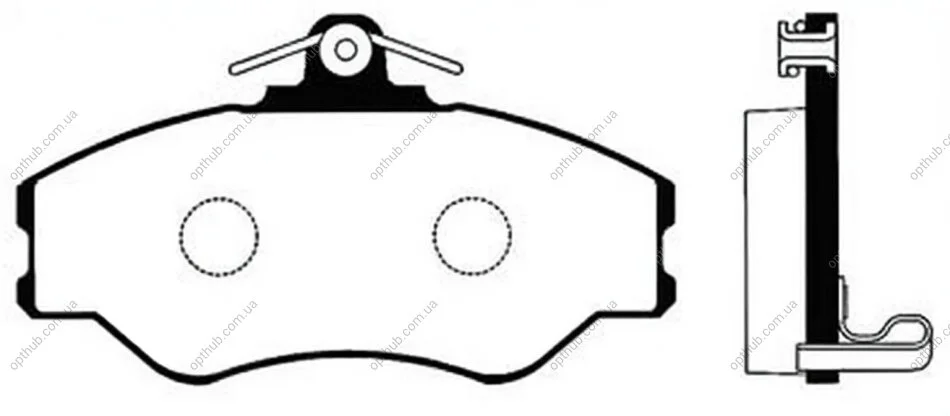 Колодка гальм. диск. HYUNDAI HYUNDAI H100 2.4I 93.07 - передн. (вир-во SANGSIN) Hi-Q (SANGSIN) SP1072 (фото 1)