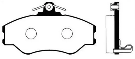 Колодка гальм. диск. HYUNDAI HYUNDAI H100 2.4I 93.07 - передн. (вир-во SANGSIN) Hi-Q (SANGSIN) SP1072