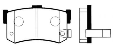 Колодки гальмівні дискові ЗАДН HYUNDAI SONATA II 1,8 2,0 3,0 93-96 -ua Hi-Q (SANGSIN) SP1074