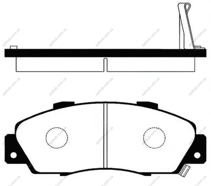 Колодка гальм. диск. HONDA ACCORD, CRV, HR-V передн. (вир-во SANGSIN) Hi-Q (SANGSIN) SP1076-F (фото 1)