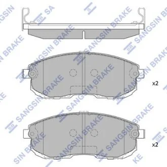 Колодки гальмівні передні Nissan Maxima (00-), Infinity G35 AWD (06-) (SP1107-FA) HI-Q Hi-Q (SANGSIN) SP1107FA