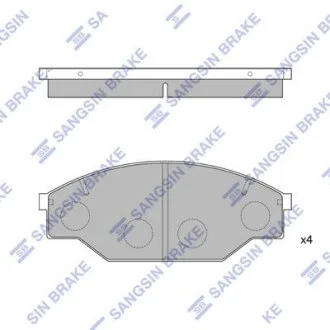 Колодки гальмівні передні Toyota Hi-Lux HI-Q Hi-Q (SANGSIN) SP1121