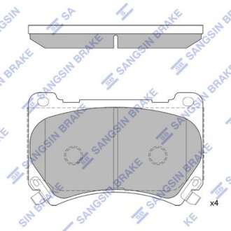 Колодки тормозные передние Hyundai Genesis (12-) Hi-Q (SANGSIN) SP1206