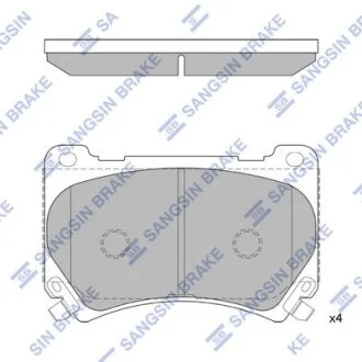 Колодки гальмівні передні Hyundai Genesis (12-) HI-Q Hi-Q (SANGSIN) SP1206