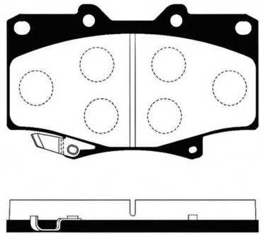 Колодка гальм. диск. TOYOTA LANDCRUISER 80 передн. (SANGSIN) Hi-Q (SANGSIN) SP1217