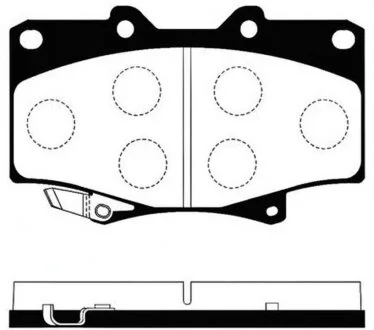 Колодка гальм. диск. TOYOTA LANDCRUISER 80 передн. (вир-во SANGSIN) Hi-Q (SANGSIN) SP1217