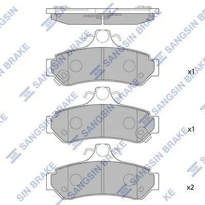 Колодки тормозные задние Toyota Camry V4, V5 Hi-Q (SANGSIN) SP1236 (фото 1)