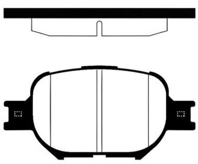 Колодки гальмівні дискові ПЕРЕДН TOYOTA COROLLA 01-,COROLLA VERSO 01-03 -ua Hi-Q (SANGSIN) SP1272
