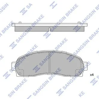 Колодки гальмівні передні Ford Explorer (-06), Pontiac Torrent (06-) HI-Q Hi-Q (SANGSIN) SP1369